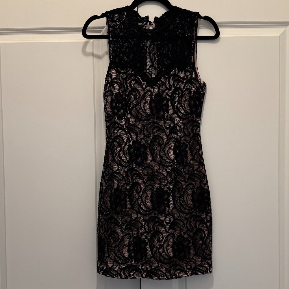Dolce Vita black lace mini dress